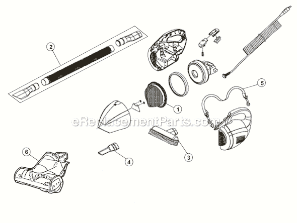 Page A Diagram and Parts List for M08210  Dirt Devil Hand Vacuum